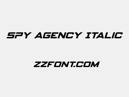 Spy Agency Italic