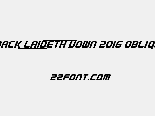 Smack Laideth Down 2016 Oblique