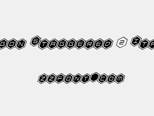 HEX:gon Staggered 2 Italic