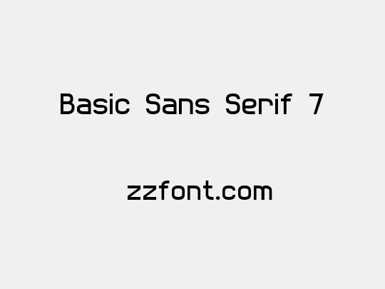 Basic Sans Serif 7