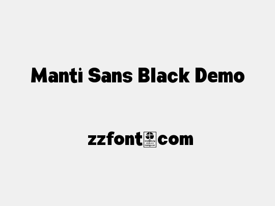 Manti Sans Black Demo