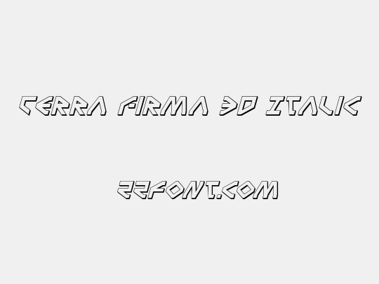 Terra Firma 3D Italic