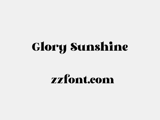 Glory Sunshine