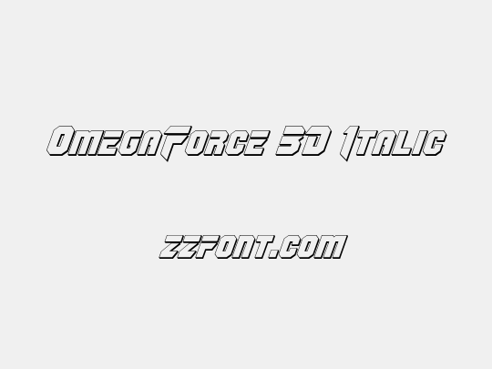 OmegaForce 3D Italic