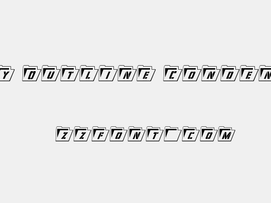 Eyes Only Outline Condensed Italic