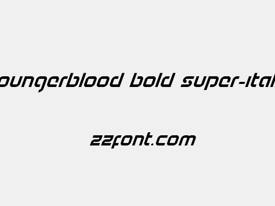 Youngerblood Bold Super-Italic