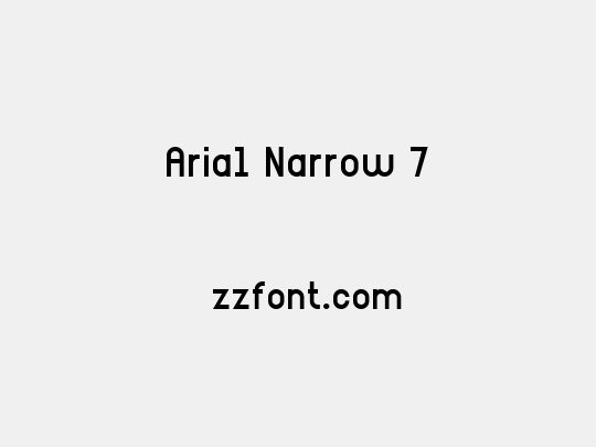 Arial Narrow 7