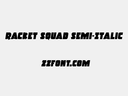 Racket Squad Semi-Italic