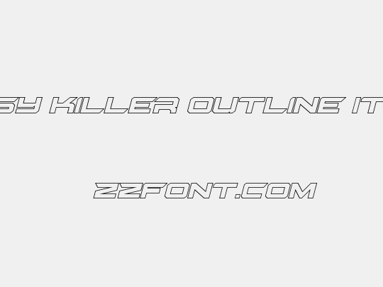 Gypsy Killer Outline Italic