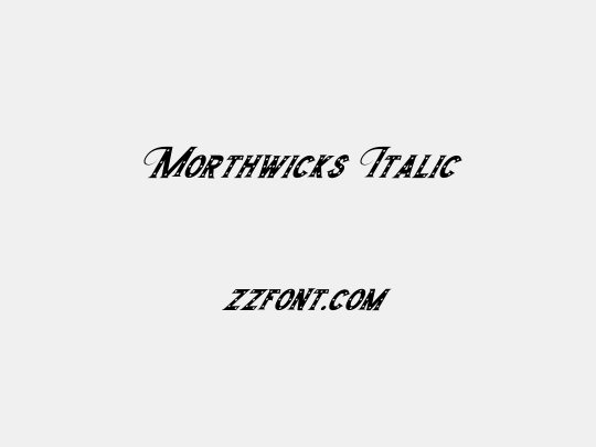 Morthwicks Italic