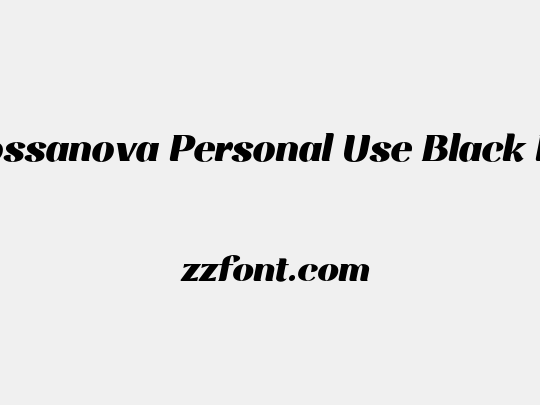 Rossanova Personal Use Black Ita