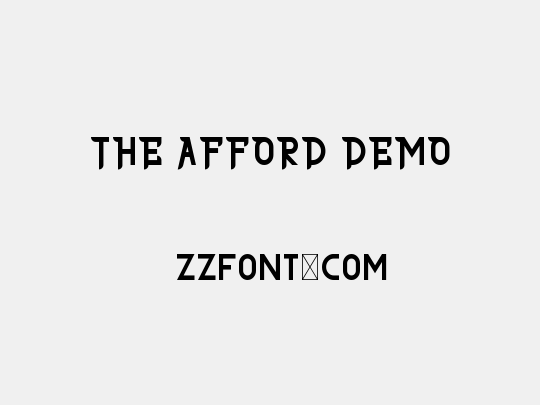 THE AFFORD DEMO
