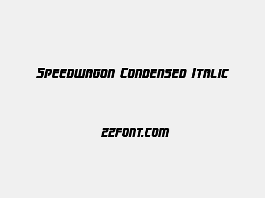 Speedwagon Condensed Italic