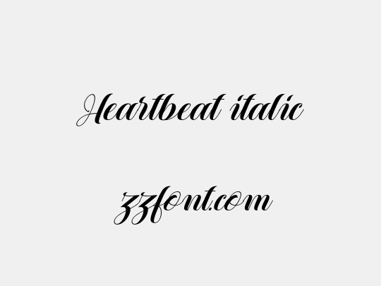 Heartbeat italic