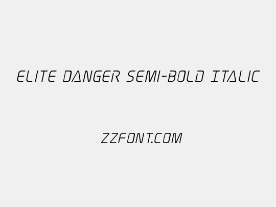 Elite Danger Semi-Bold Italic