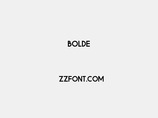 BOLDE