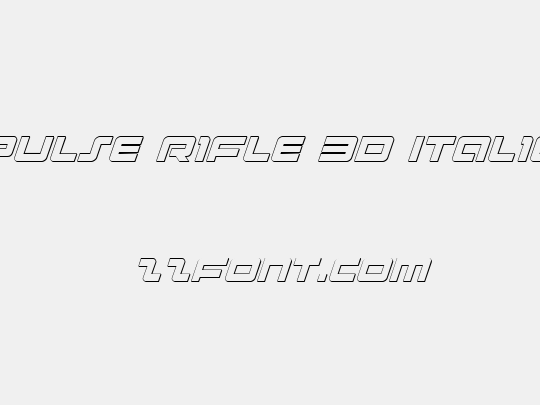 Pulse Rifle 3D Italic