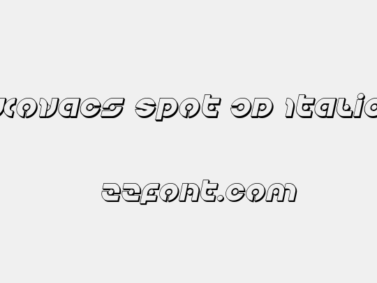 Kovacs Spot 3D Italic