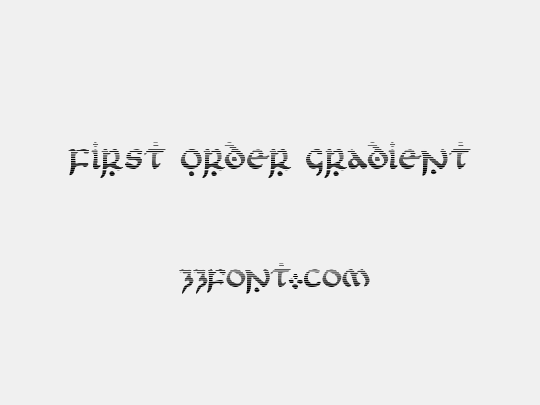 First Order Gradient