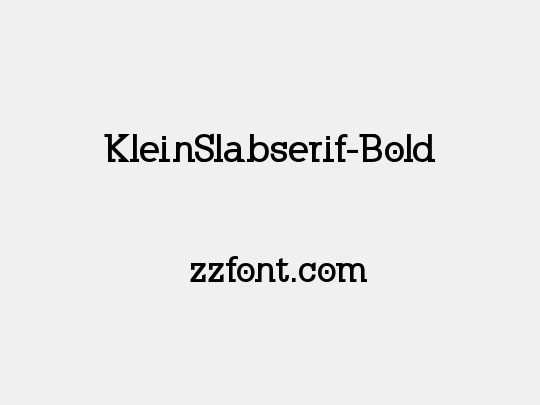 KleinSlabserif-Bold
