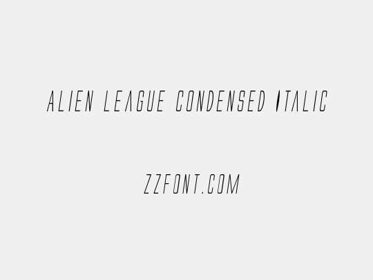 Alien League Condensed Italic