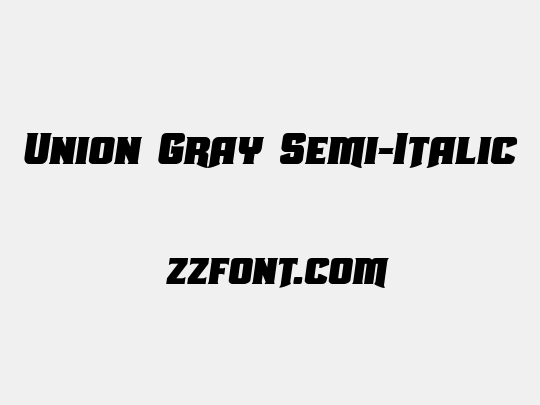 Union Gray Semi-Italic