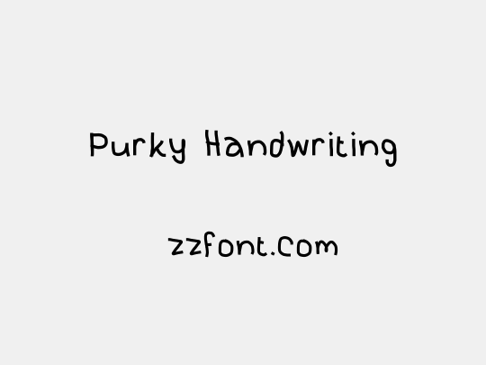 Purky Handwriting