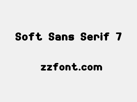 Soft Sans Serif 7