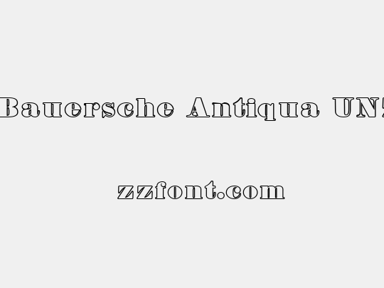 Fette Bauersche Antiqua UNZ Pro Hollow