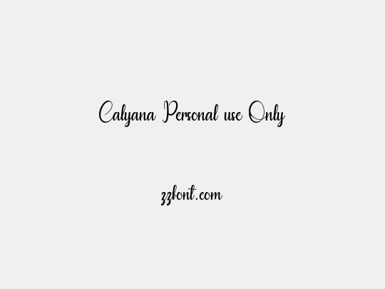 Calyana Personal use Only