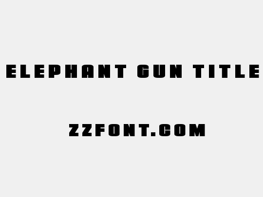 Elephant Gun Title