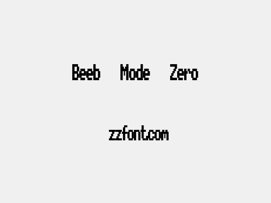 Beeb Mode Zero