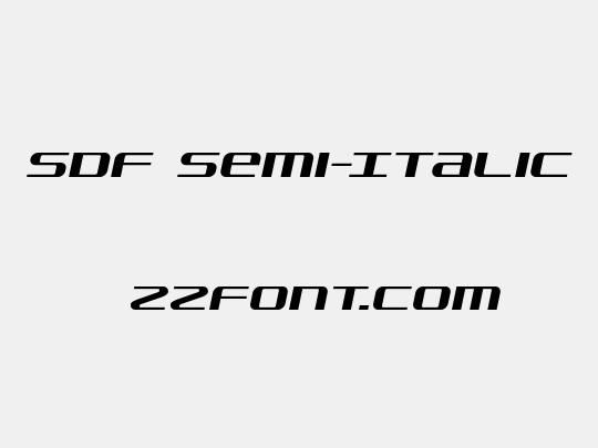SDF Semi-Italic