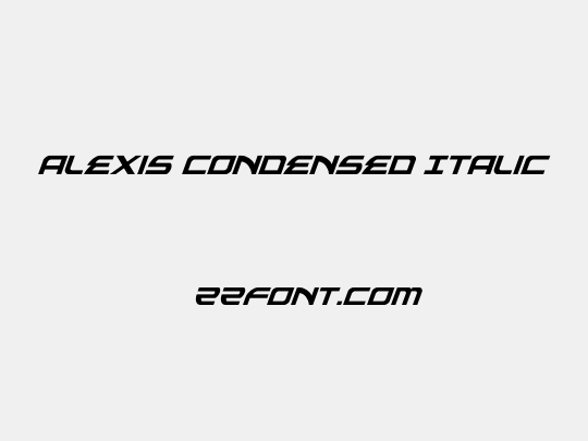 Alexis Condensed Italic