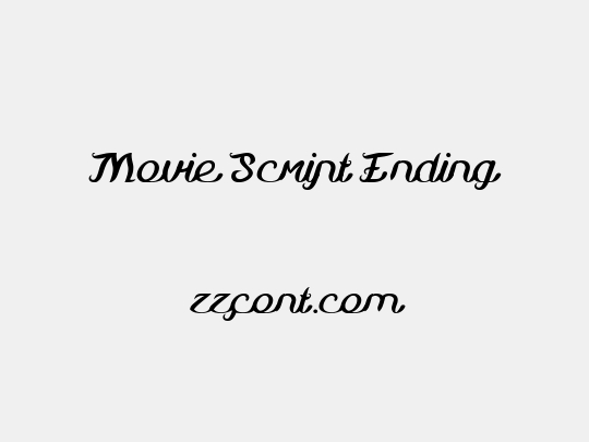 Movie Script Ending