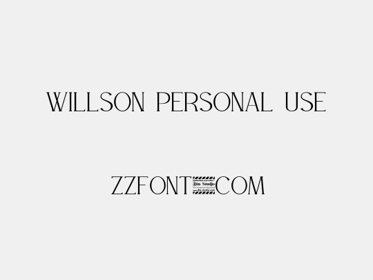 WILLSON Personal Use