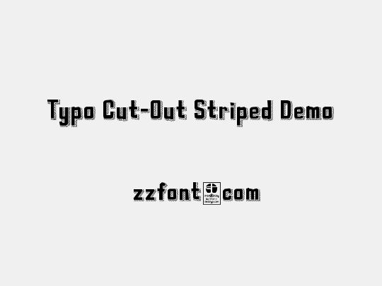Typo Cut-Out Striped Demo