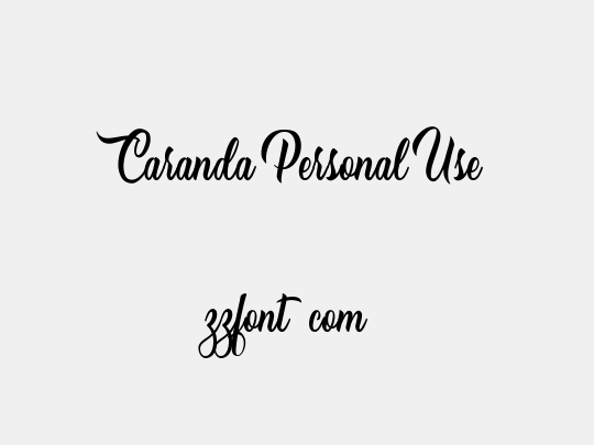 Caranda Personal Use
