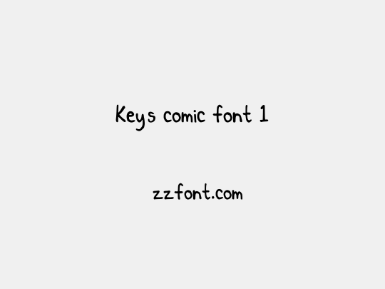 Key's comic font 1