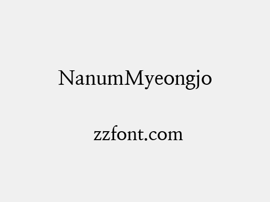 NanumMyeongjo