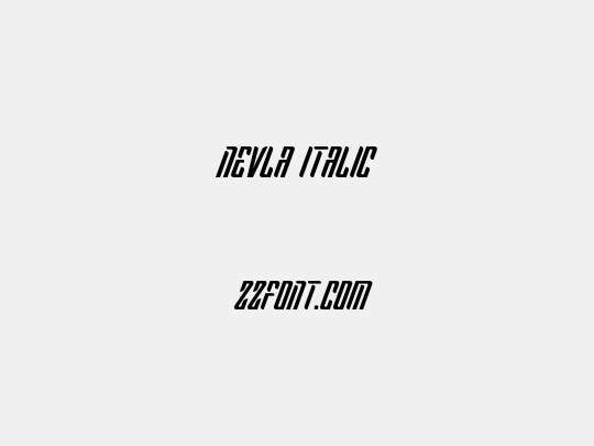 Nevla Italic