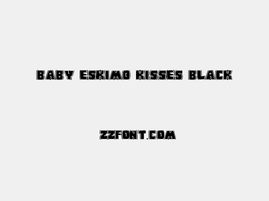 Baby Eskimo Kisses Black
