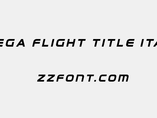 Omega Flight Title Italic