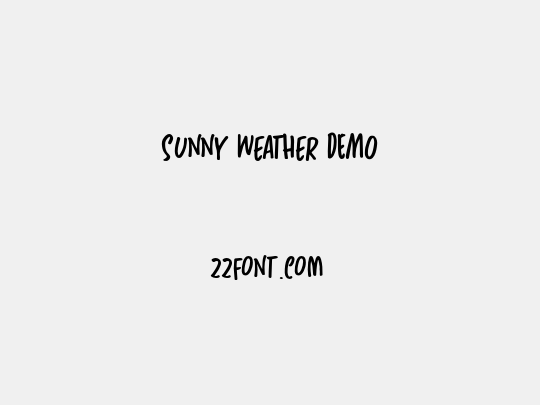 Sunny Weather DEMO