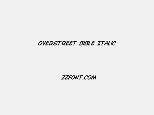 Overstreet Bible Italic