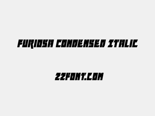 Furiosa Condensed Italic