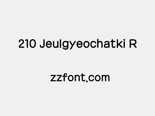 210 Jeulgyeochatki R