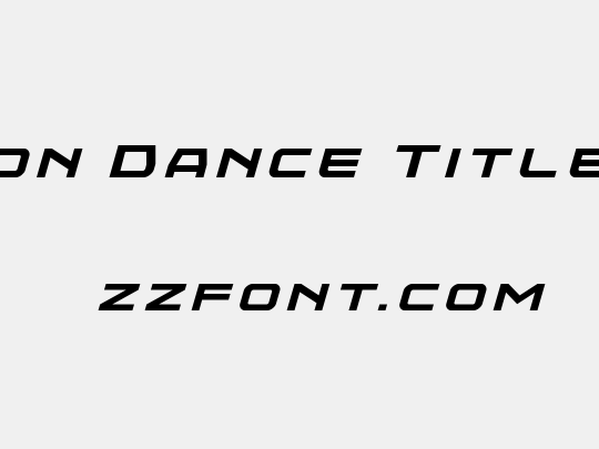 Neutron Dance Title Italic