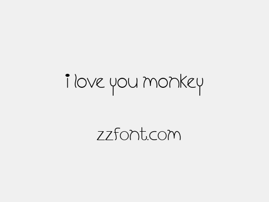 I Love You Monkey