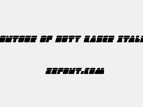 Contour of Duty Laser Italic